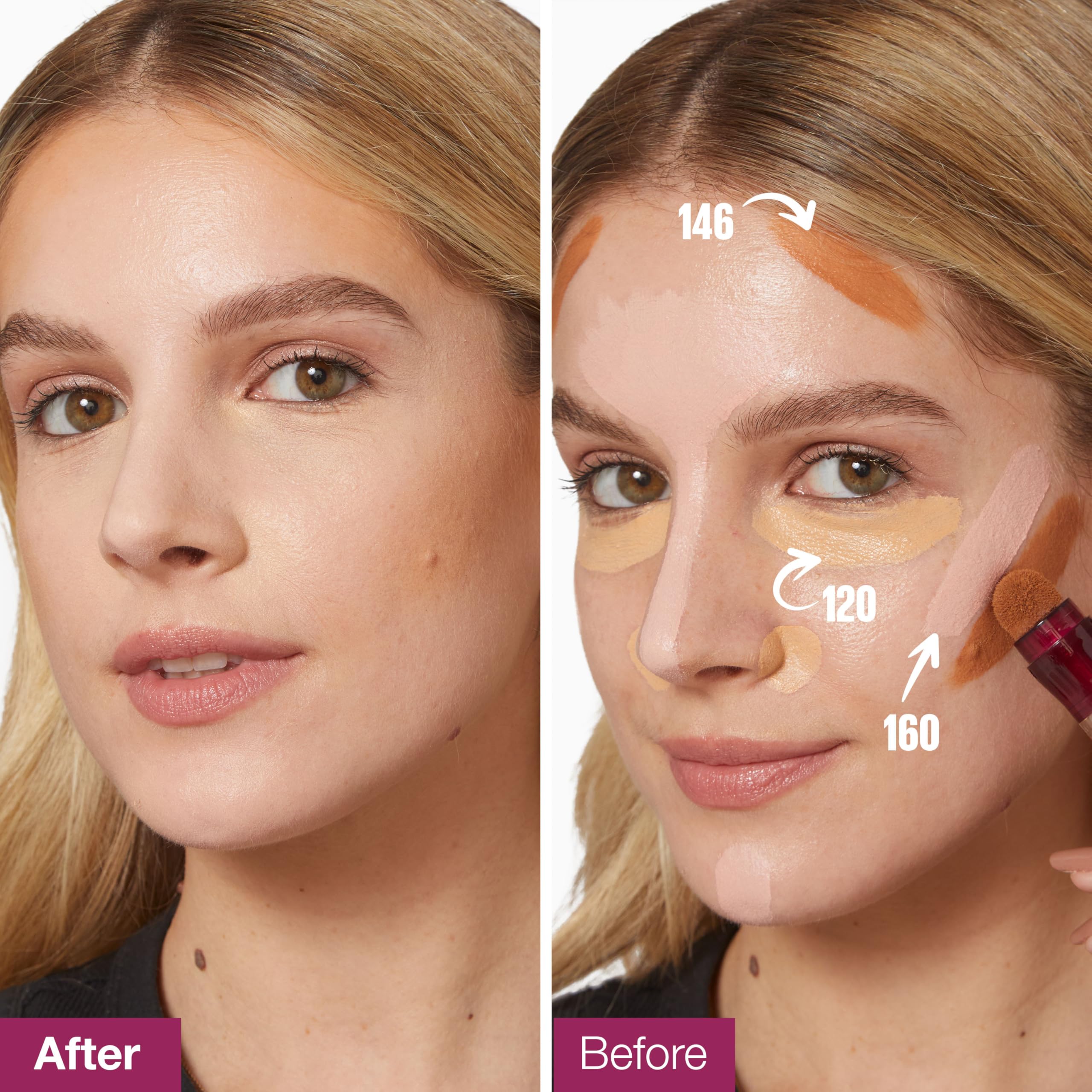Maybelline sponge-tip close-up highlighting precise easy application