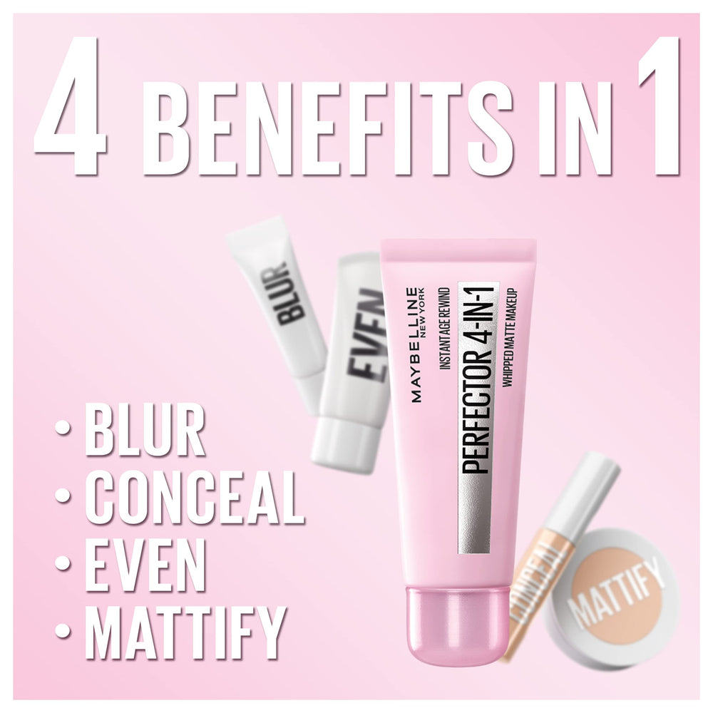 Maybelline Instant Perfector label closeup highlighting shade and claims