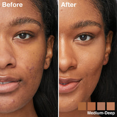Maybelline texture swatch on skin showing luminous finish and blendability