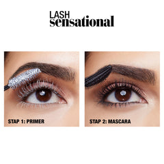 Maybelline Lash Sensational before and after lashes showing length and volume