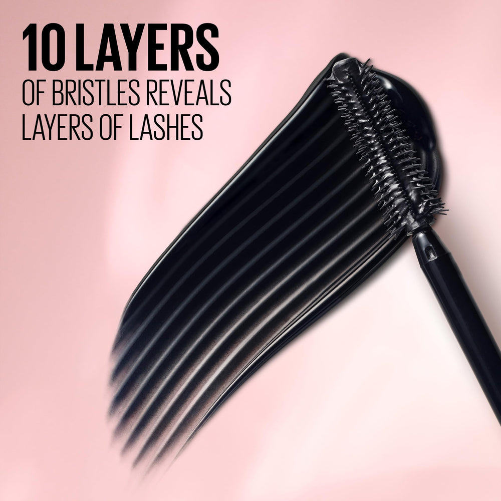 MAYBELLINE dramatic before and after lashes showing visible length and volume