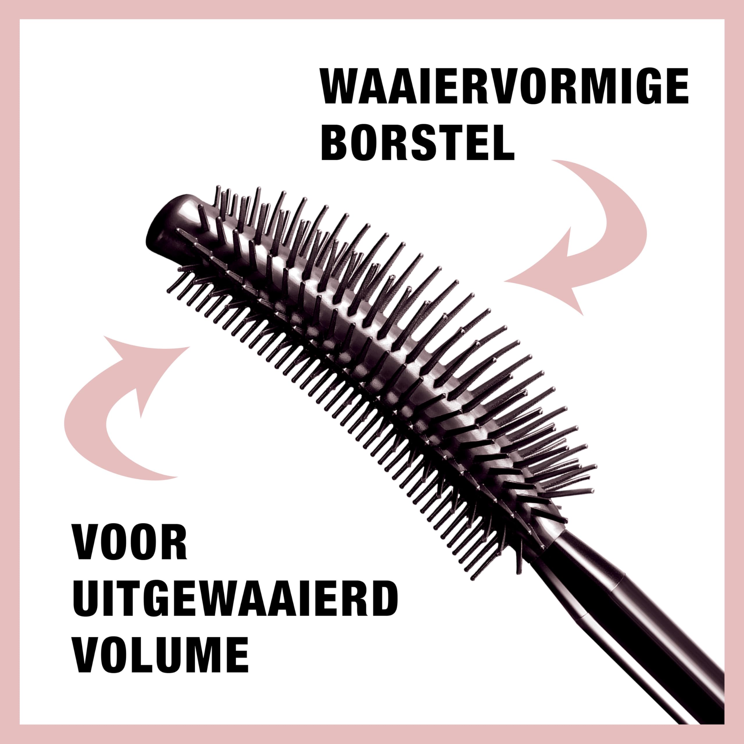 Maybelline Lash Sensational close-up of ten-layer fanning brush for fuller lashes