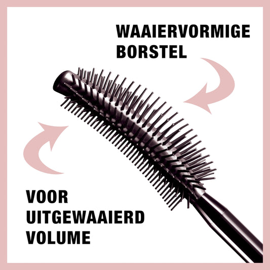 Maybelline Lash Sensational close-up of ten-layer fanning brush for fuller lashes