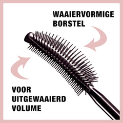 Maybelline Lash Sensational close-up of ten-layer fanning brush for fuller lashes