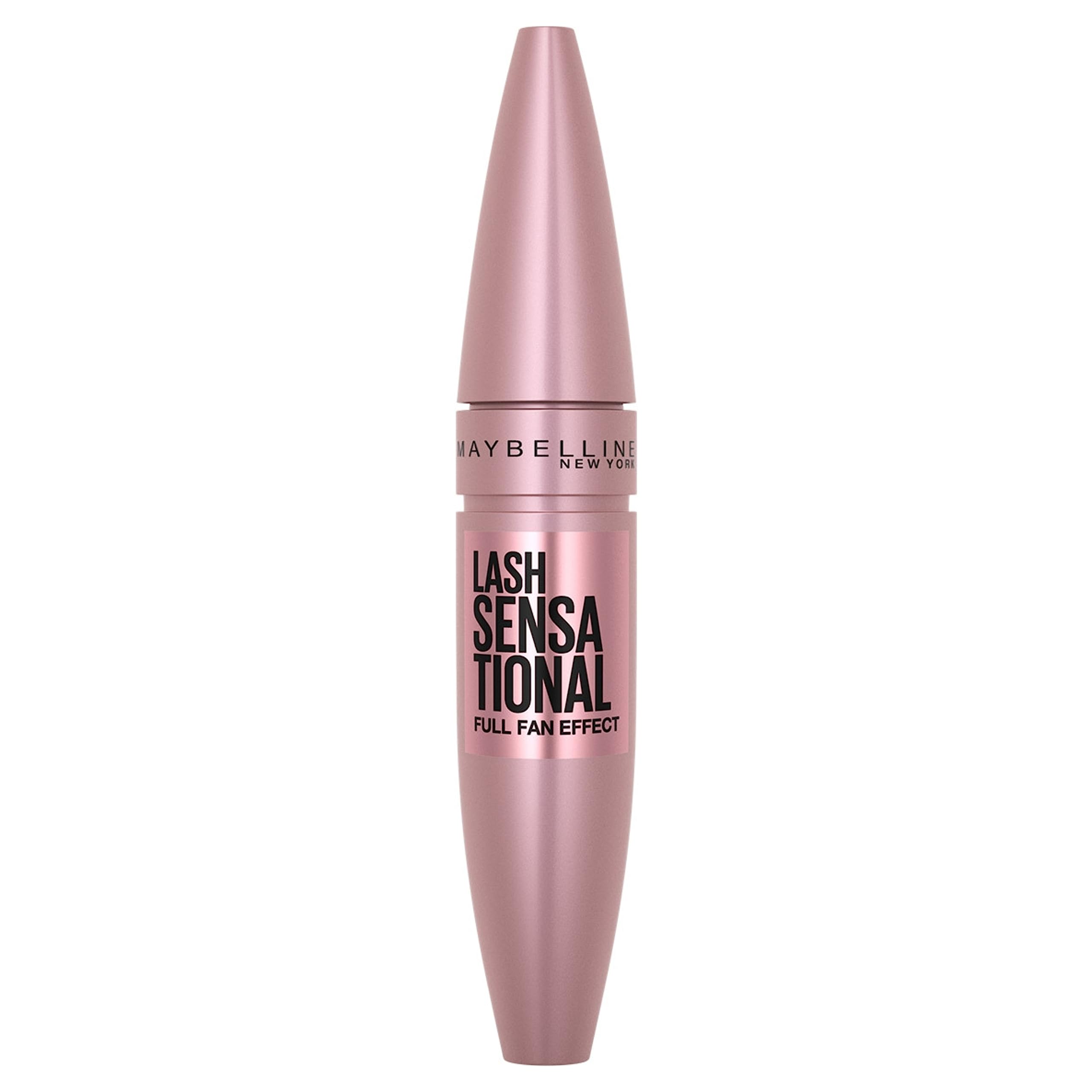 Maybelline Lash Sensational front packaging showing product and shade benefits