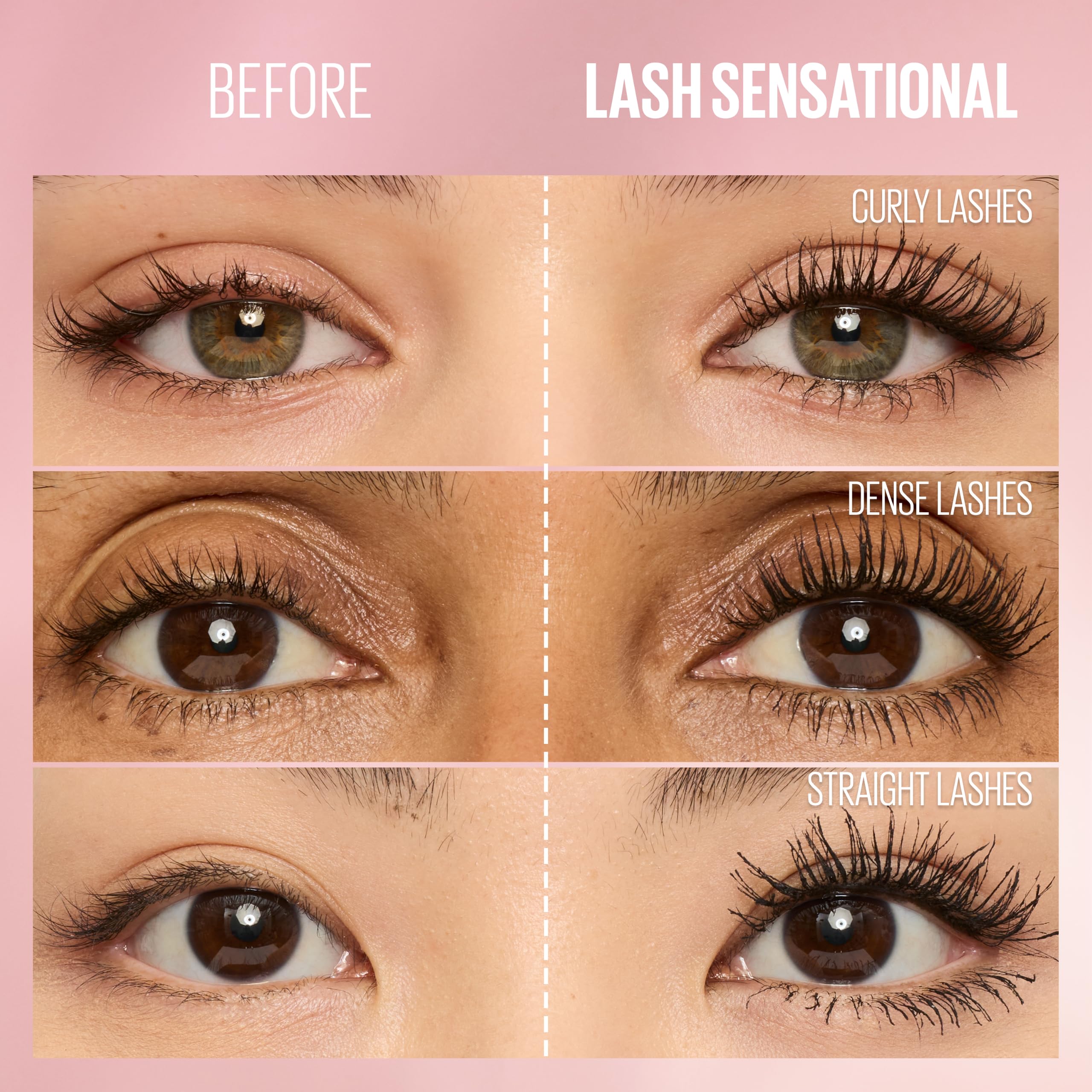 Maybelline Lash Sensational applied on model for daytime enhanced lashes