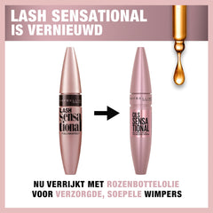 Maybelline Lash Sensational liquid-ink texture swirled, showing smooth coverage