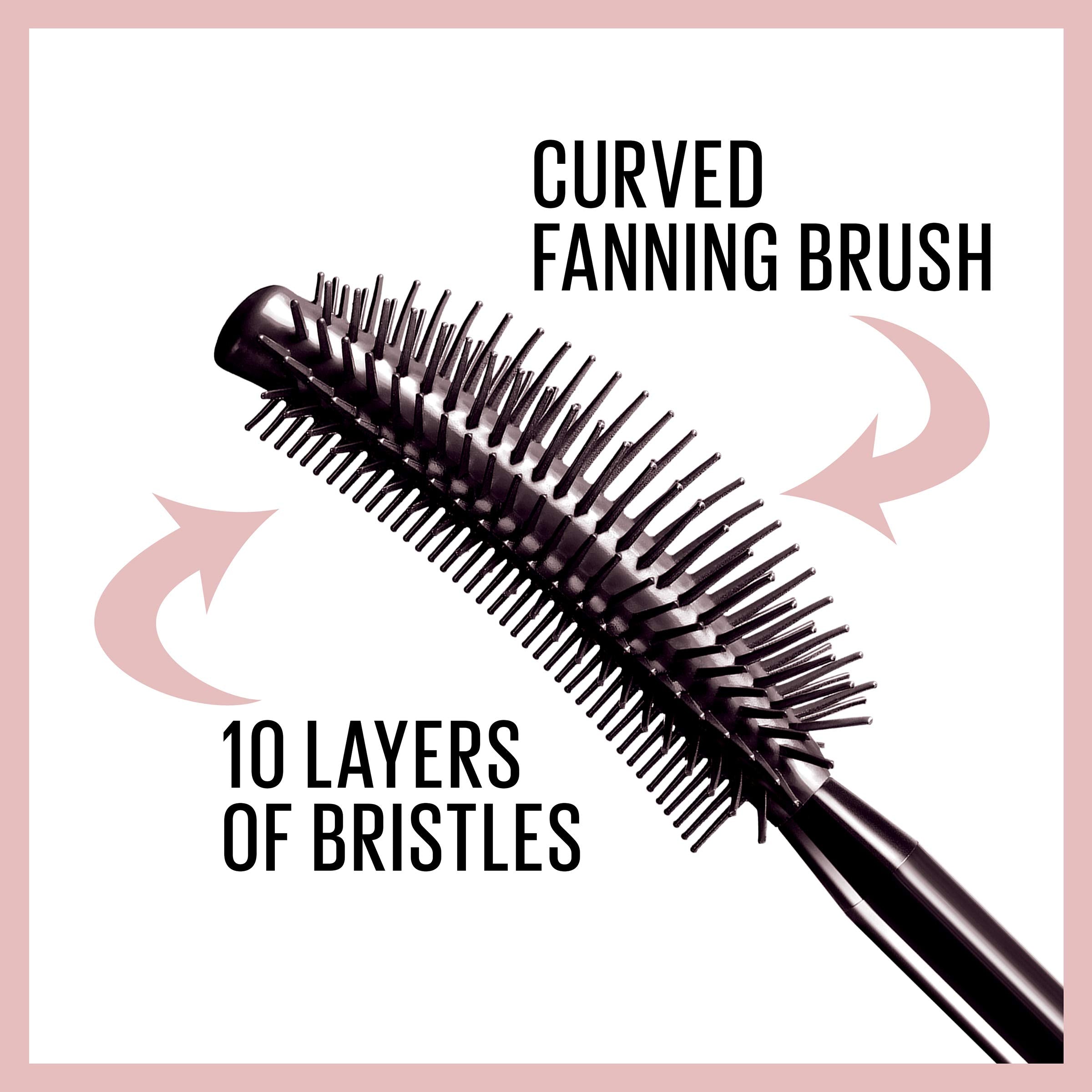Maybelline Lash Sensational texture swatch on paper shows smooth ink payoff