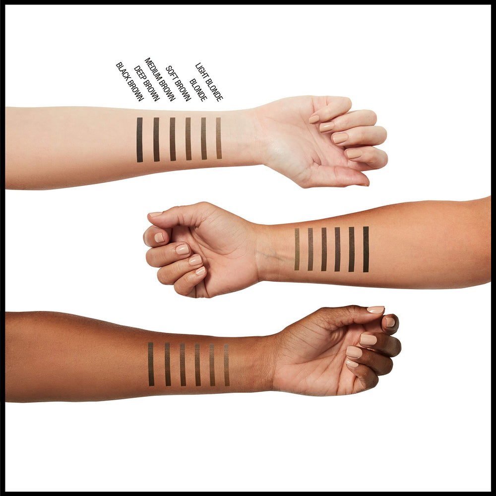 Maybelline lifestyle model applying brow pencil for natural polished benefit