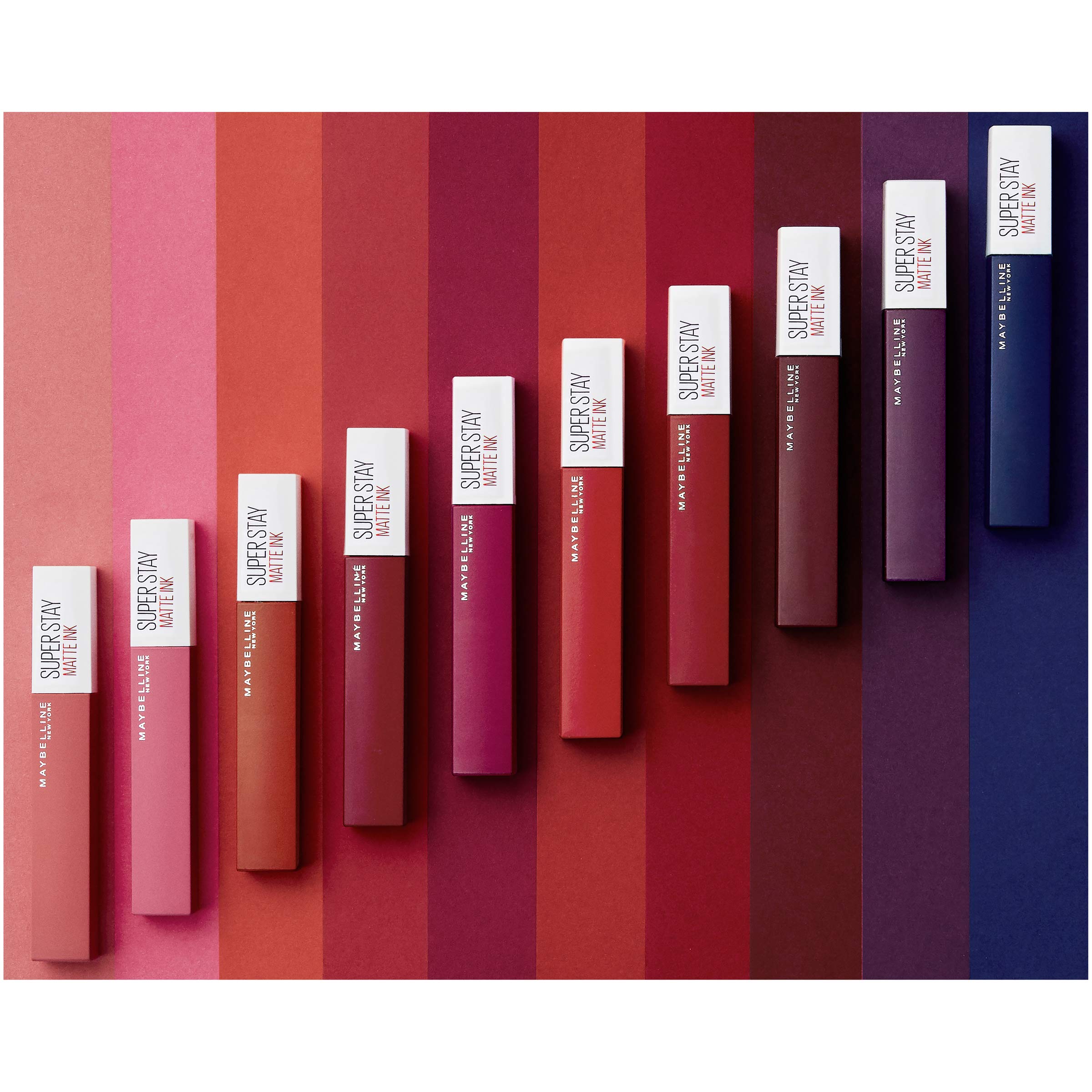 MAYBELLINE lifestyle shot with urban outfit illustrating bold, lasting color