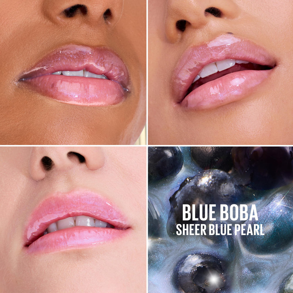 MAYBELLINE Lifter gel texture close-up demonstrating glossy hydration