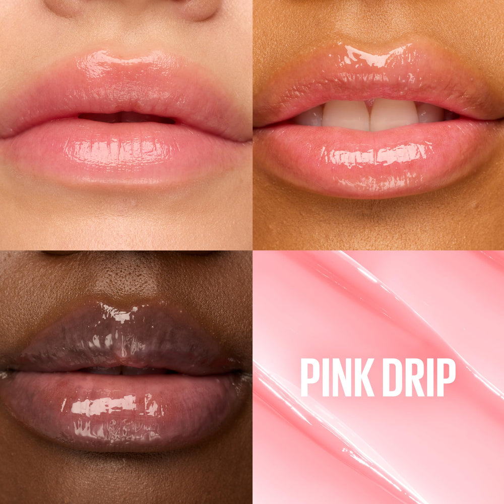 MAYBELLINE angled open cap revealing applicator and glossy finish