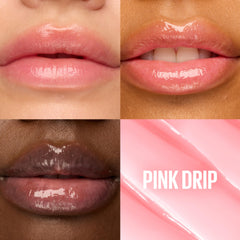 MAYBELLINE angled open cap revealing applicator and glossy finish