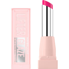 MAYBELLINE front packaging of Lifter Glaze in Rose Bite showing product look and benefit