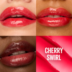 MAYBELLINE Lifter Glaze open tube texture showing creamy melt-in formula for smooth lips