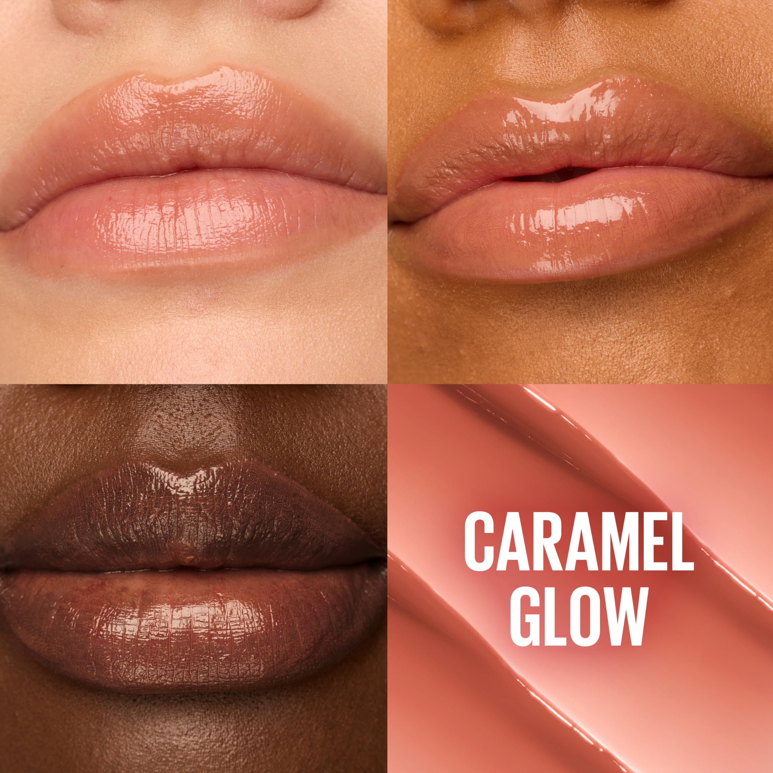 maybelline close-up of balm texture highlighting melt-in glide for smooth lips