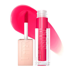 Maybelline Lifter Gloss front packaging showing bubblegum shade and high shine benefits