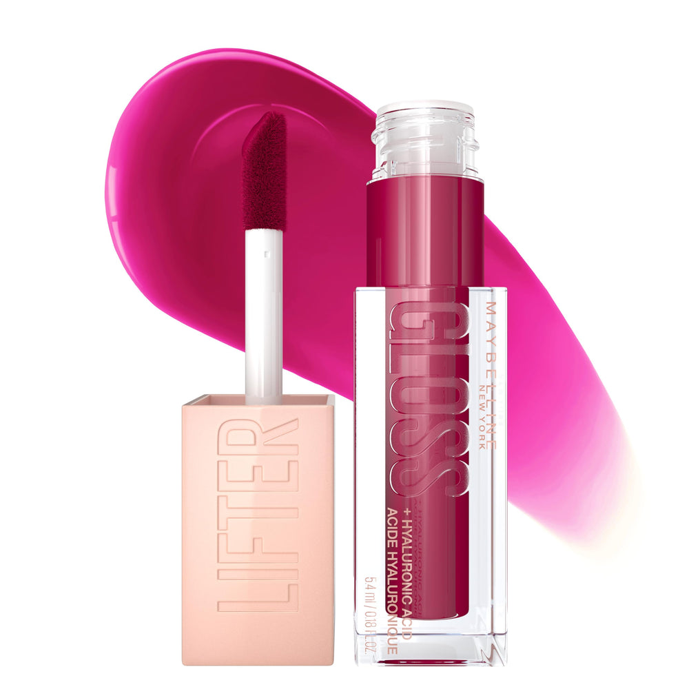 Maybelline Lifter Gloss front packaging showing shade and glossy finish benefit