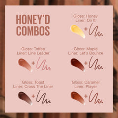 MAYBELLINE Lifter Gloss Honey paired with lip liner showing layering option benefits