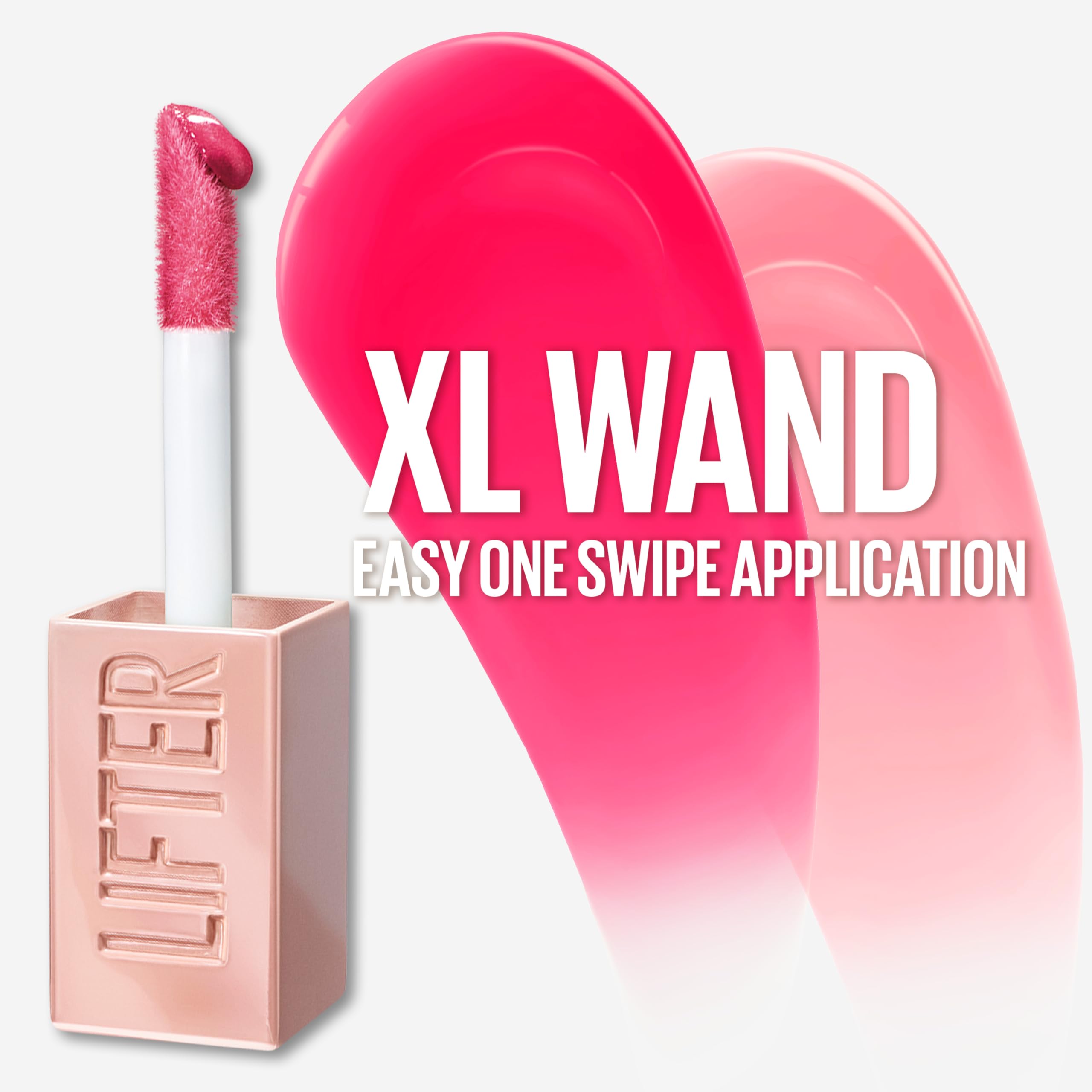 Maybelline Lifter Gloss hyaluronic acid graphic highlighting moisturizing ingredient benefit
