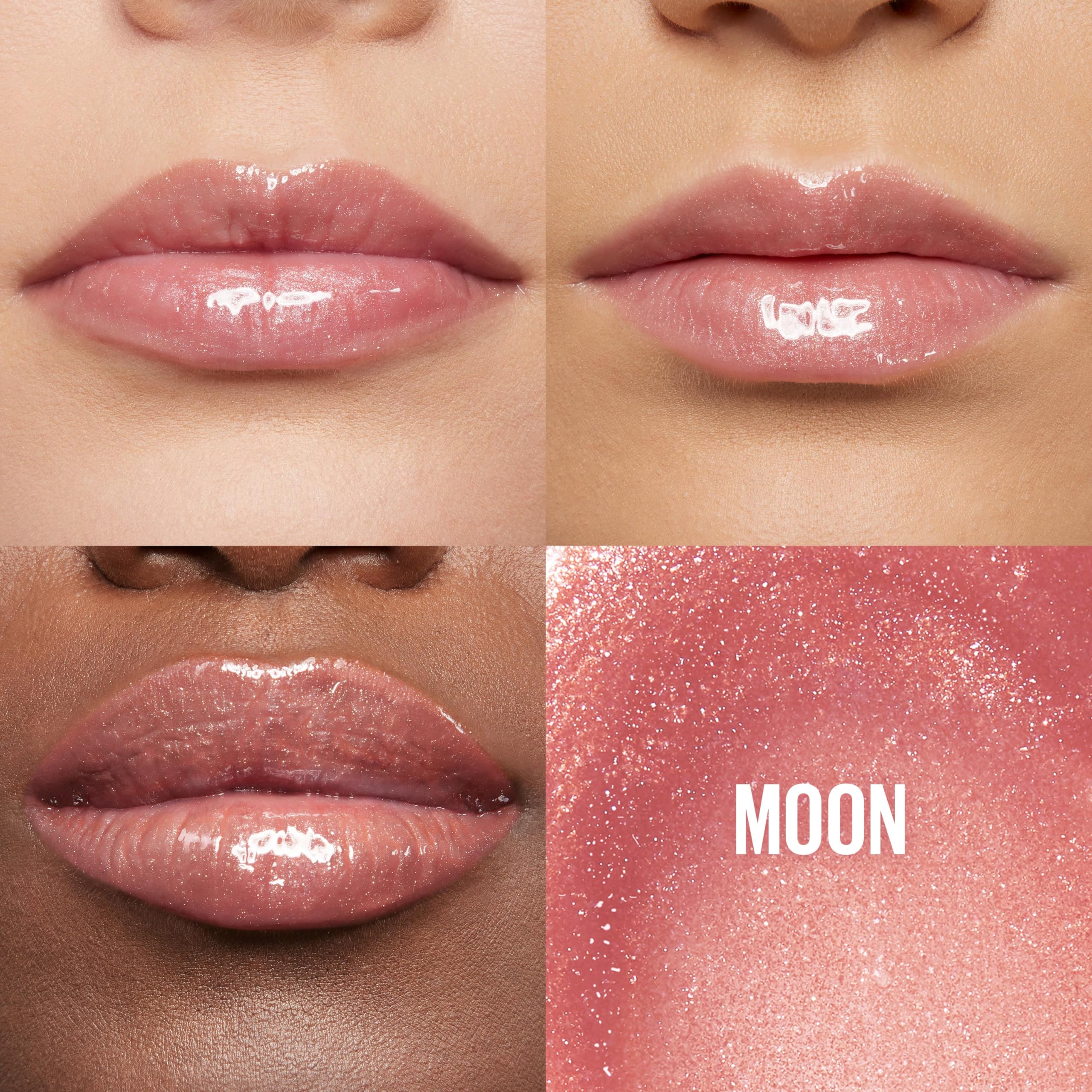 Maybelline Lifter Gloss Moon XL wand applicator delivering even one-swipe coverage and shine