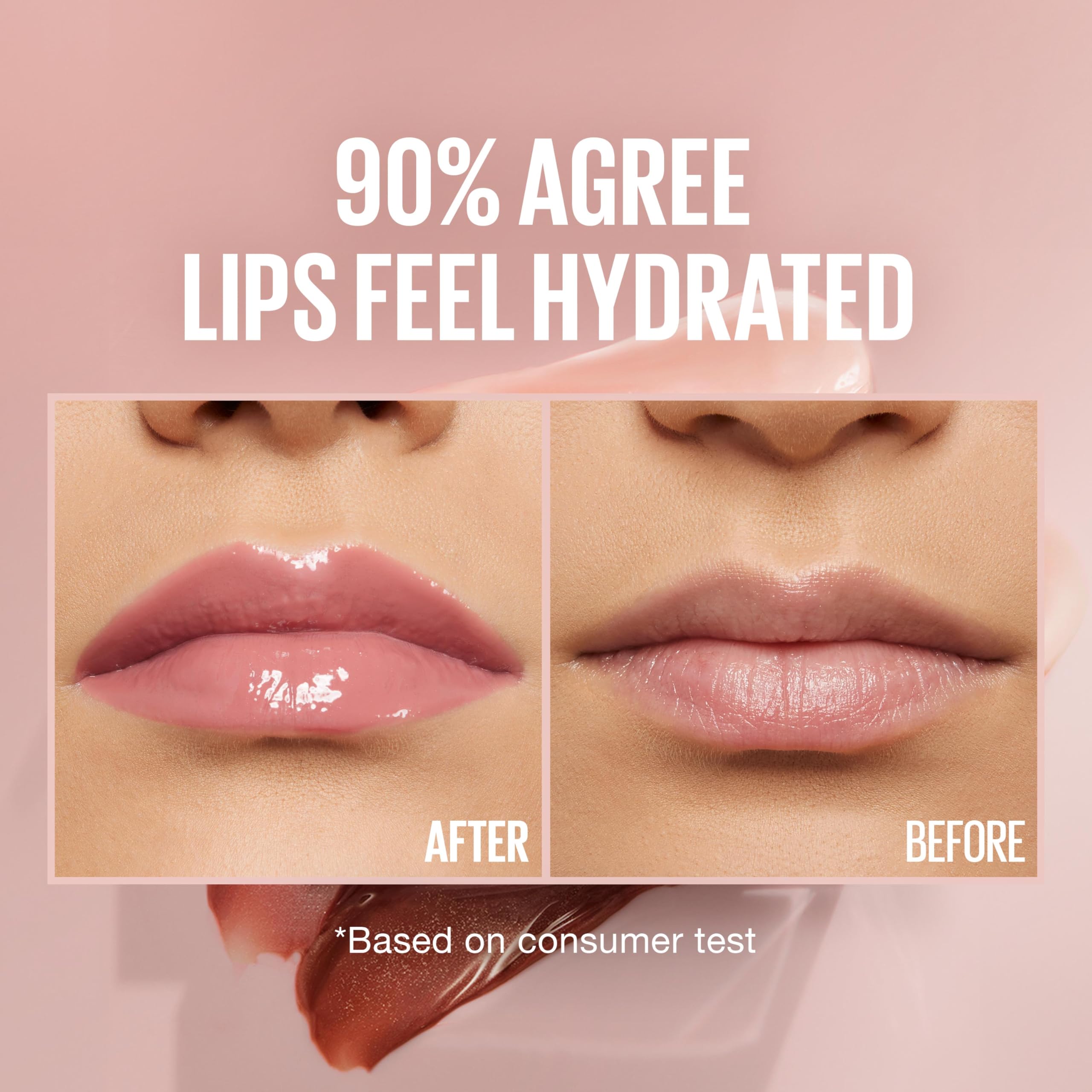 Maybelline Lifter Gloss applied on lips showing warm mauve luminous finish