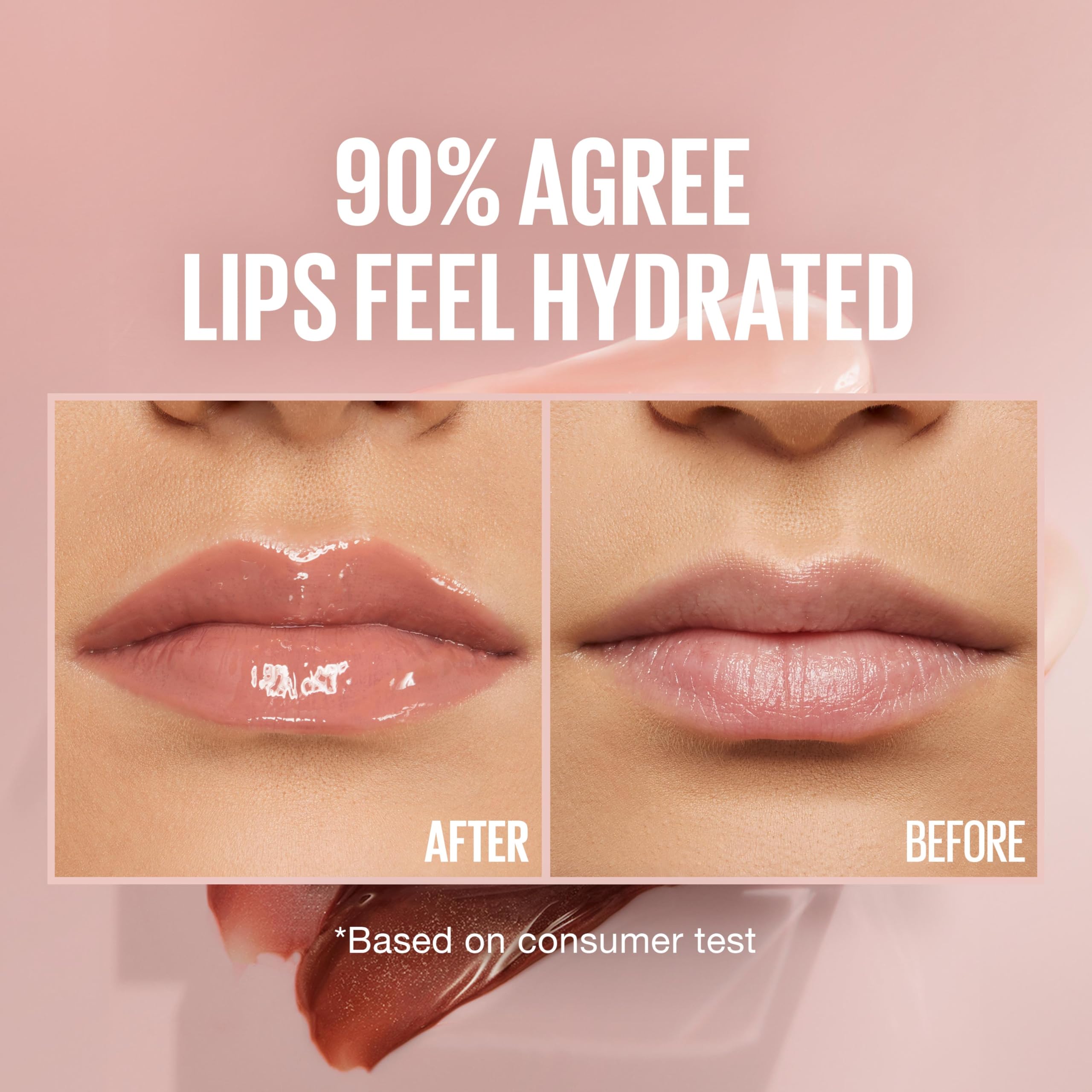 Maybelline Lifter Gloss Stone on model lips demonstrating plumper-looking effect benefit