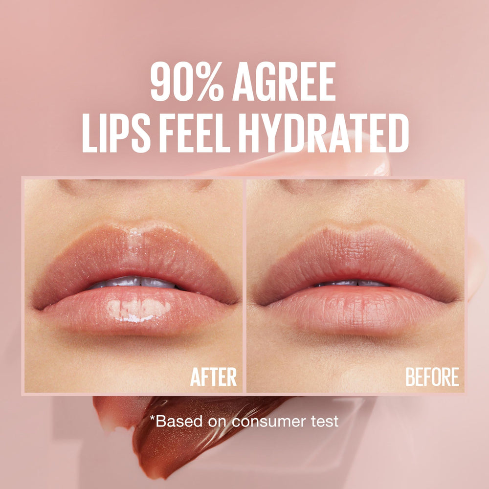 Maybelline Lifter Gloss texture close-up highlighting smooth, hydrating hyaluronic formula