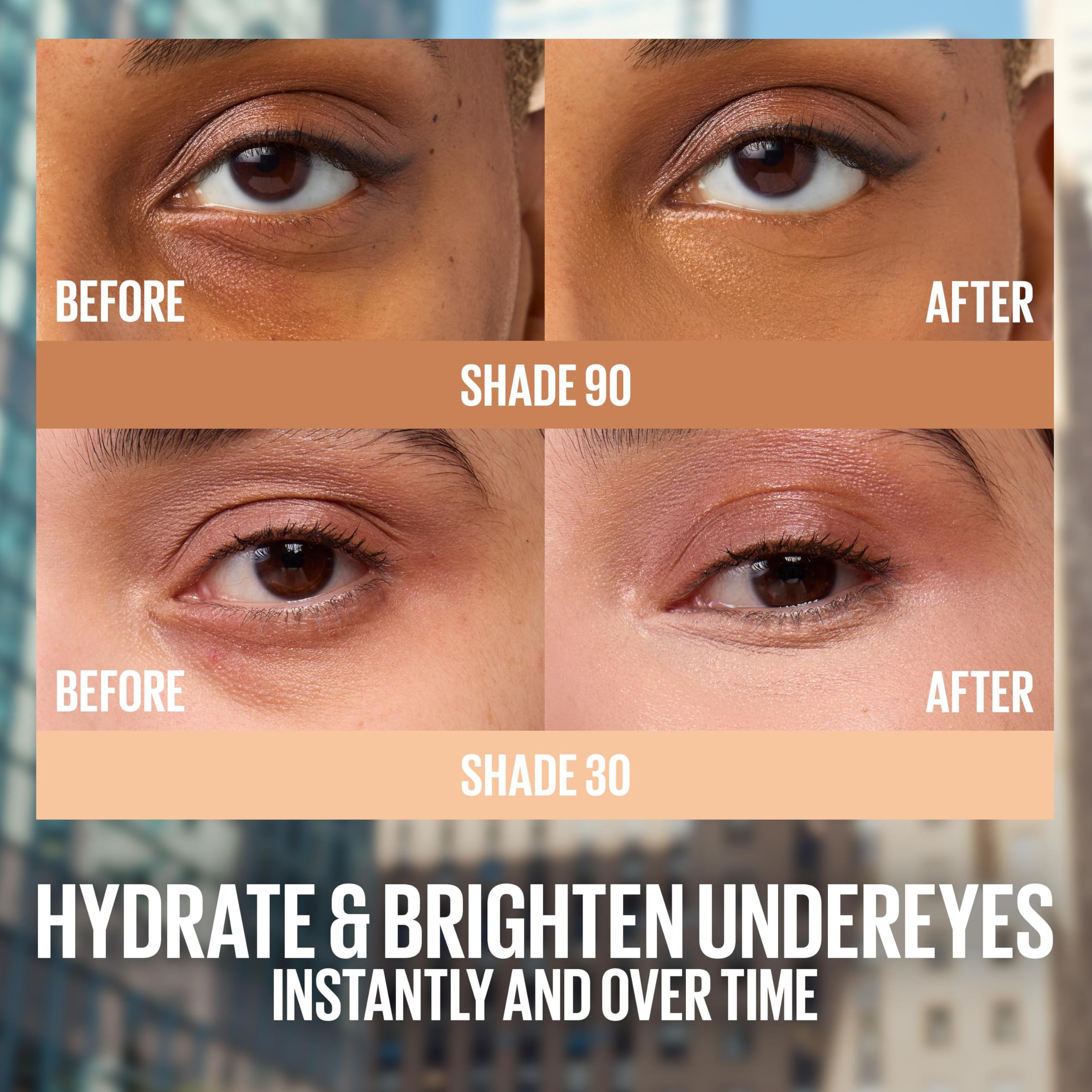Maybelline Lifter ingredients closeup highlighting peptides and caffeine