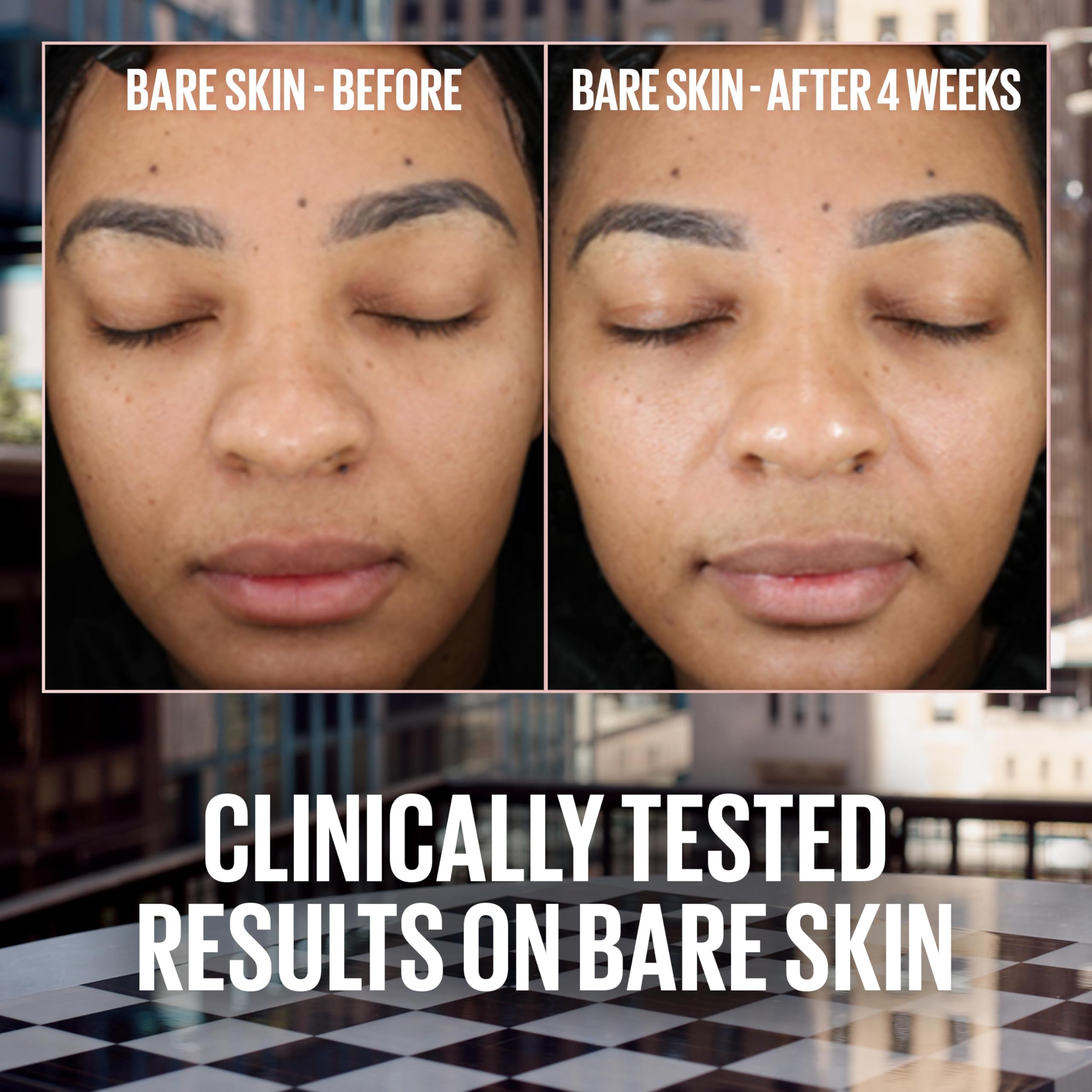 Maybelline Lifter on model's face showing luminous, plumped skin and healthy glow