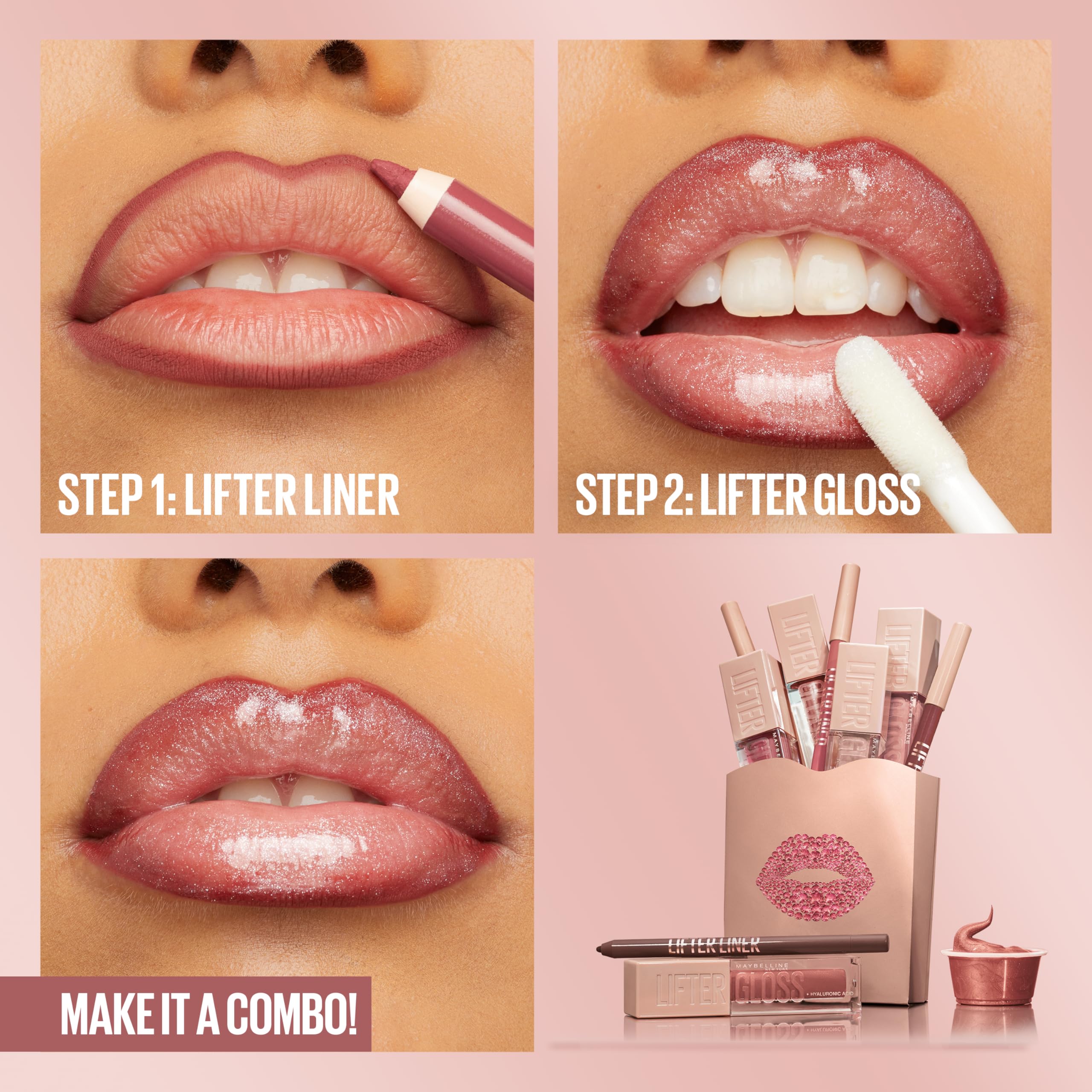 Maybelline Lifter Liner color row displaying multiple shade options