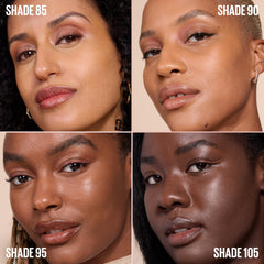 Maybelline Lifter Serum Concealer swatches across skin tones showing inclusive shades