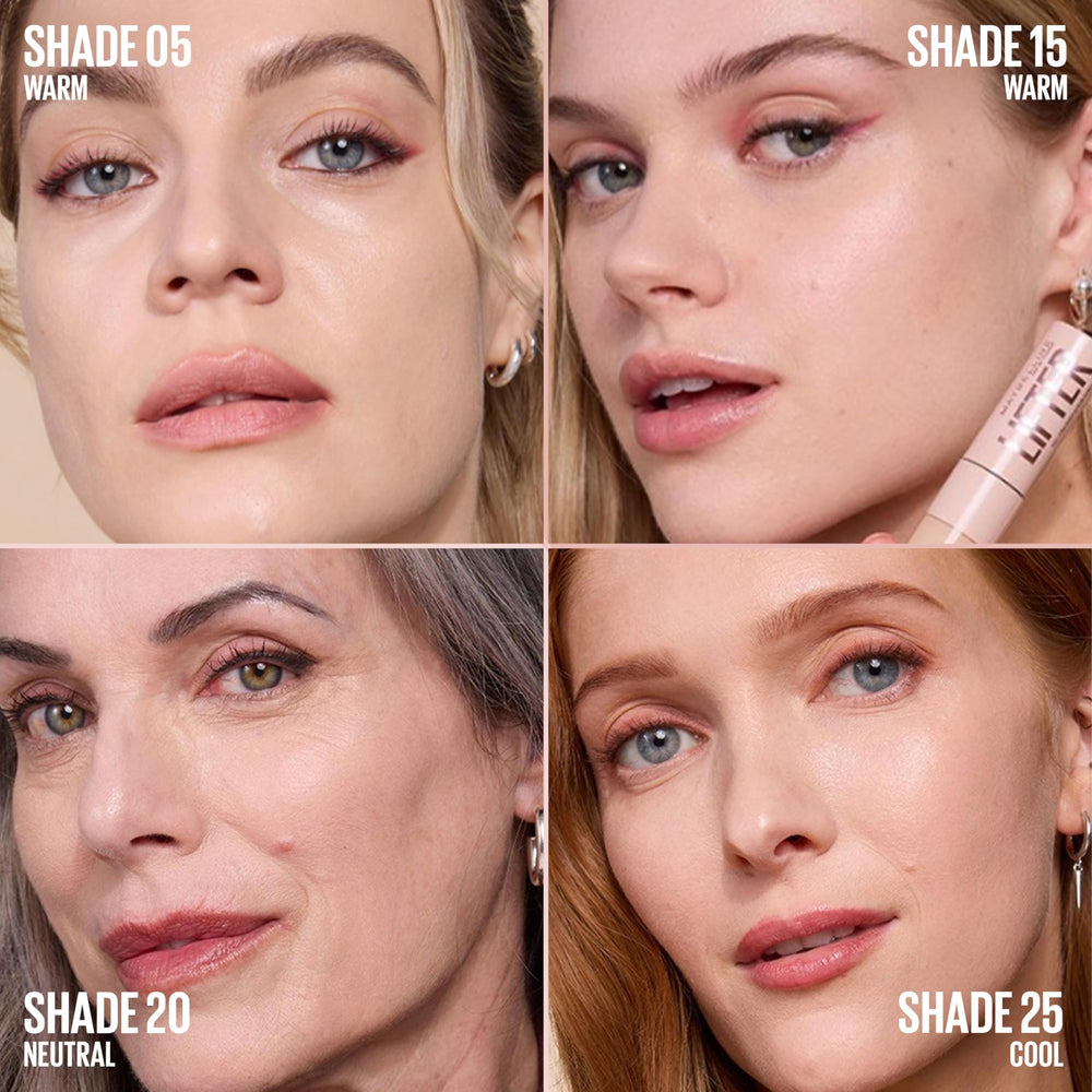 Maybelline applied under eye illustrating brightening and coverage benefit