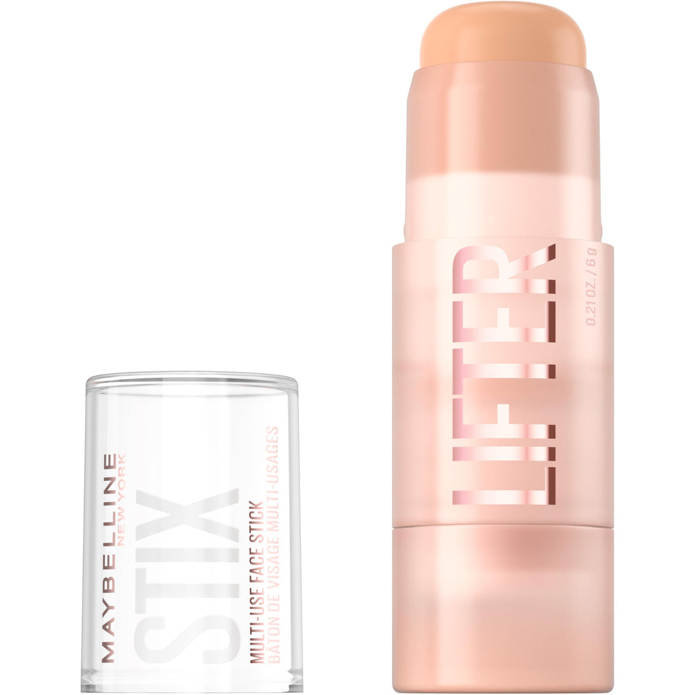 MAYBELLINE front-open Lifter Stix showing creamy stick for easy sculpting