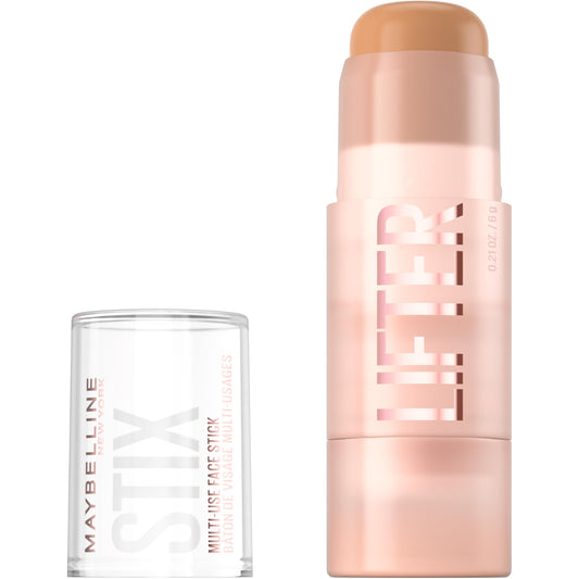 Maybelline Lifter Stix front view showing creamy stick and convenient cap for easy use