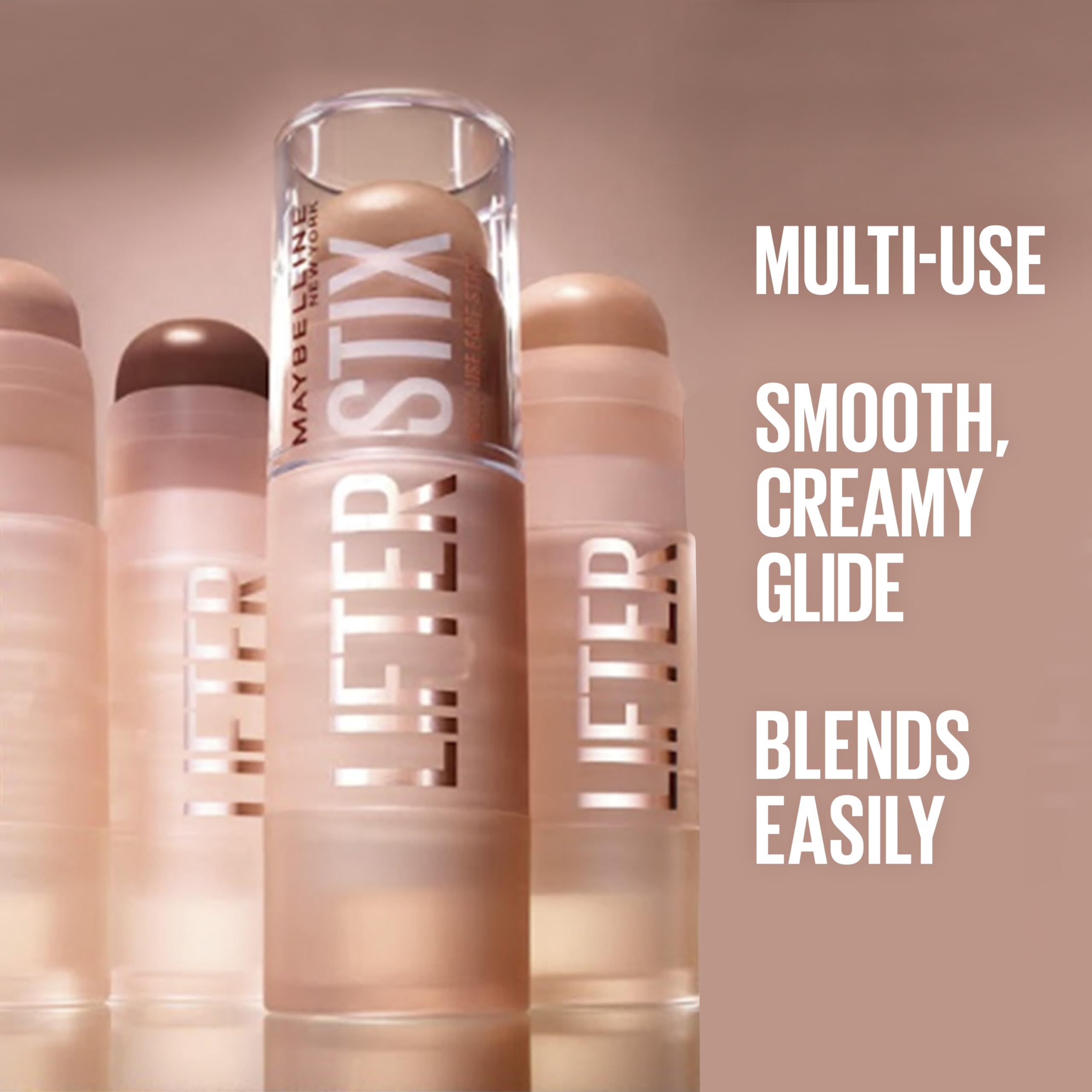 Maybelline Lifter Stix creamy texture close-up showing smooth glide
