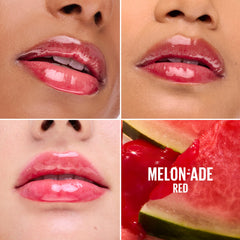 MAYBELLINE close-up of oil-in-gel texture highlighting smooth, non-sticky hydration benefit