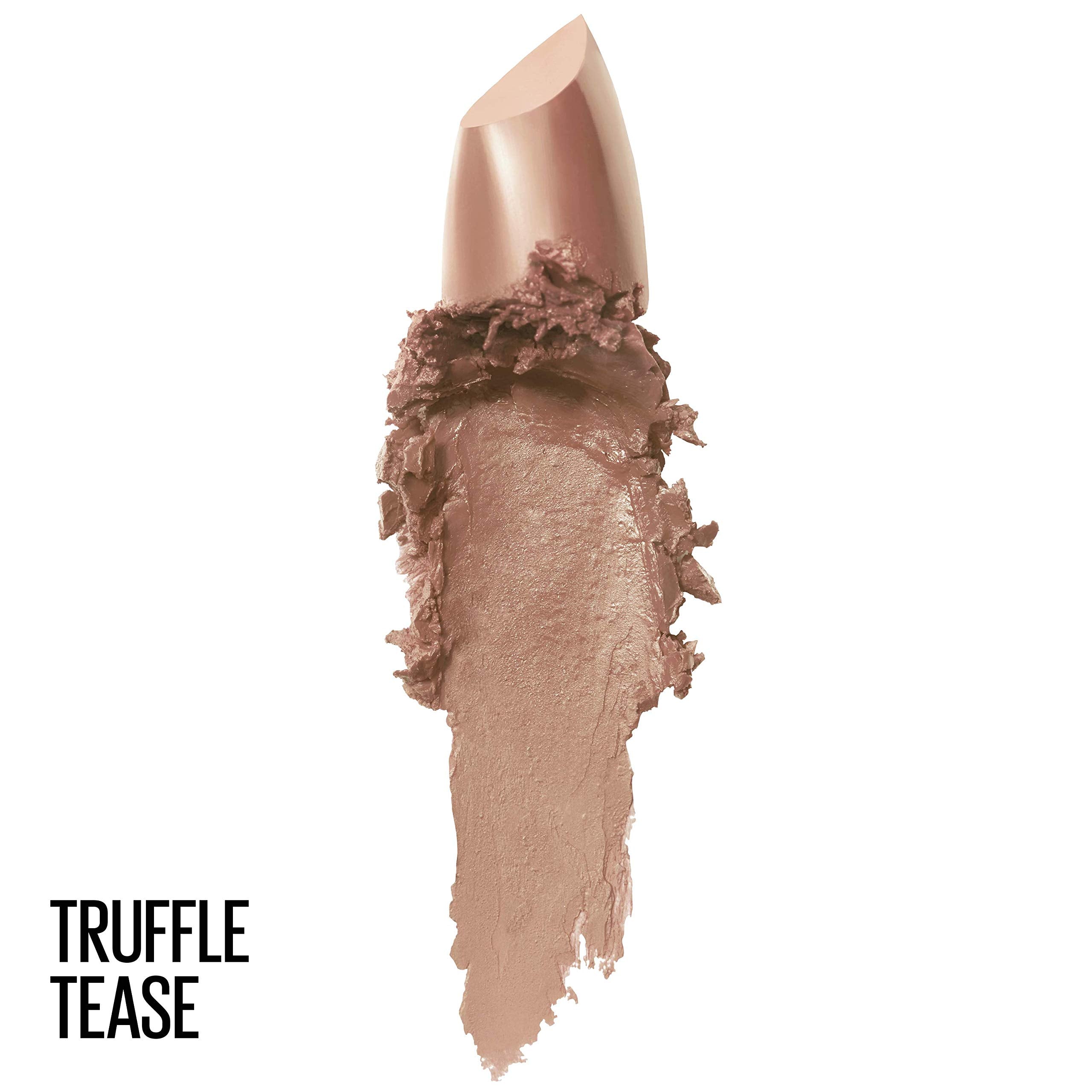 Maybelline opened lipstick texture close-up highlighting creamy hydrating formula