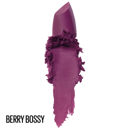 MAYBELLINE lipstick bullet close-up showing creamy texture and rich pigment