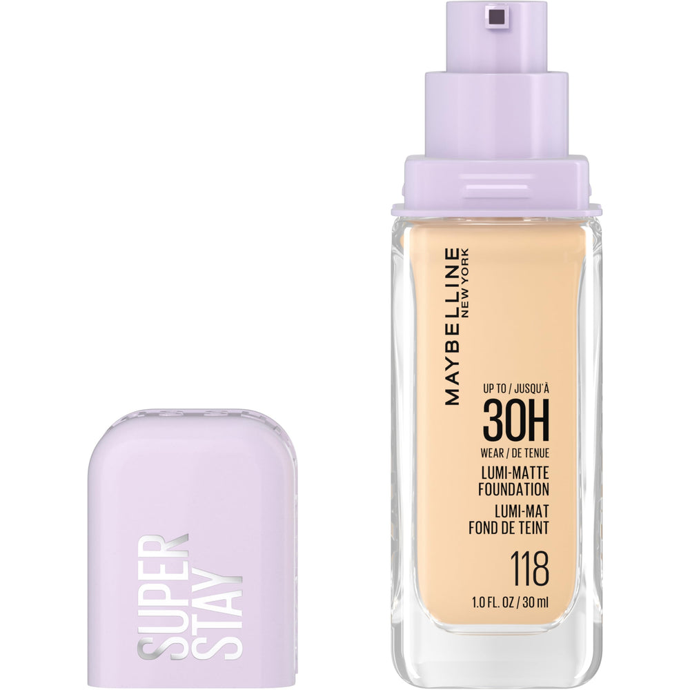 Maybelline front packaging showing bottle and label, highlighting durable coverage