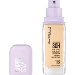 Maybelline front packaging showing bottle and label, highlighting durable coverage