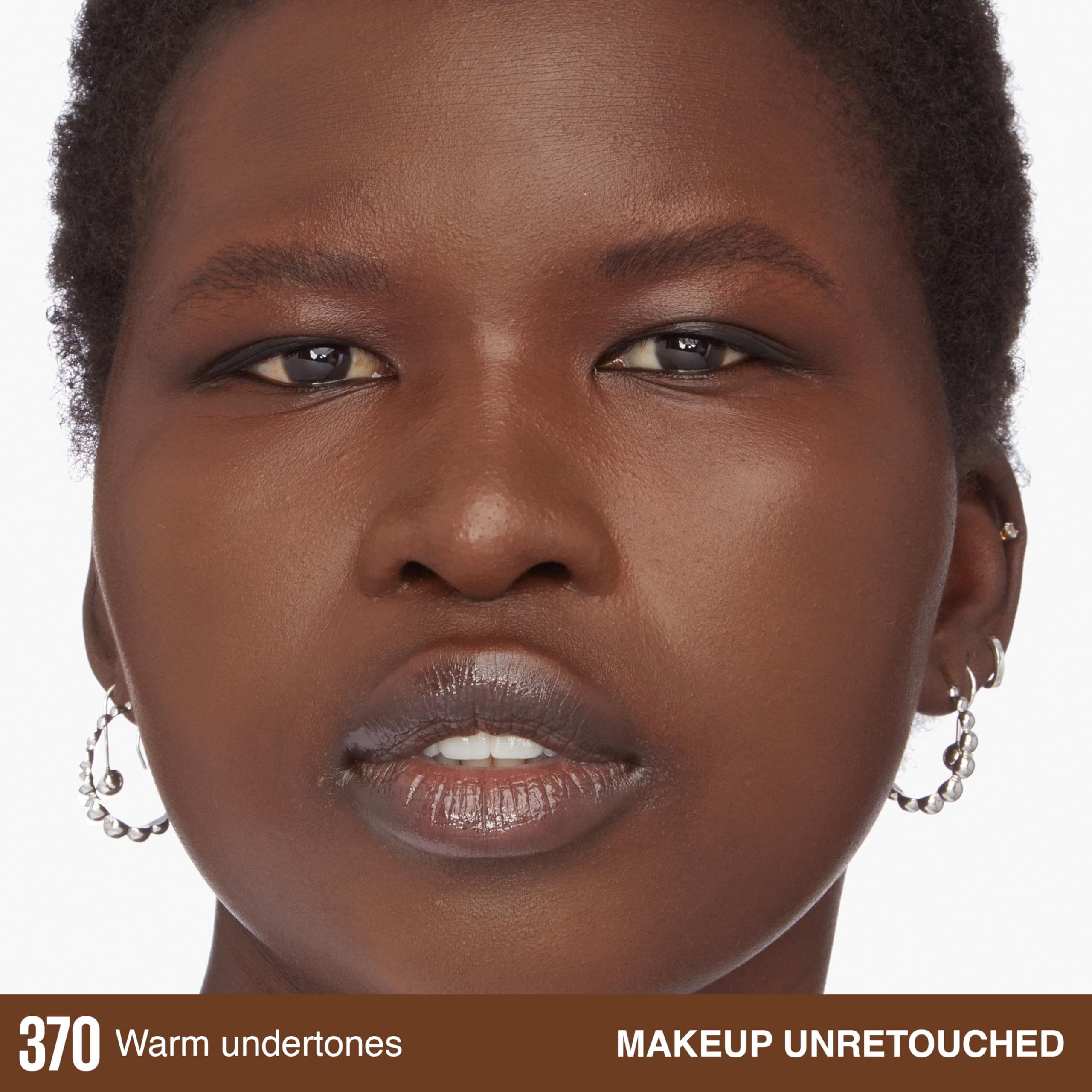 Maybelline texture swirl of foundation highlighting lightweight, blendable consistency