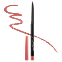 MAYBELLINE close-up of self-sharpening tip showing precise point and smooth creamy texture benefit