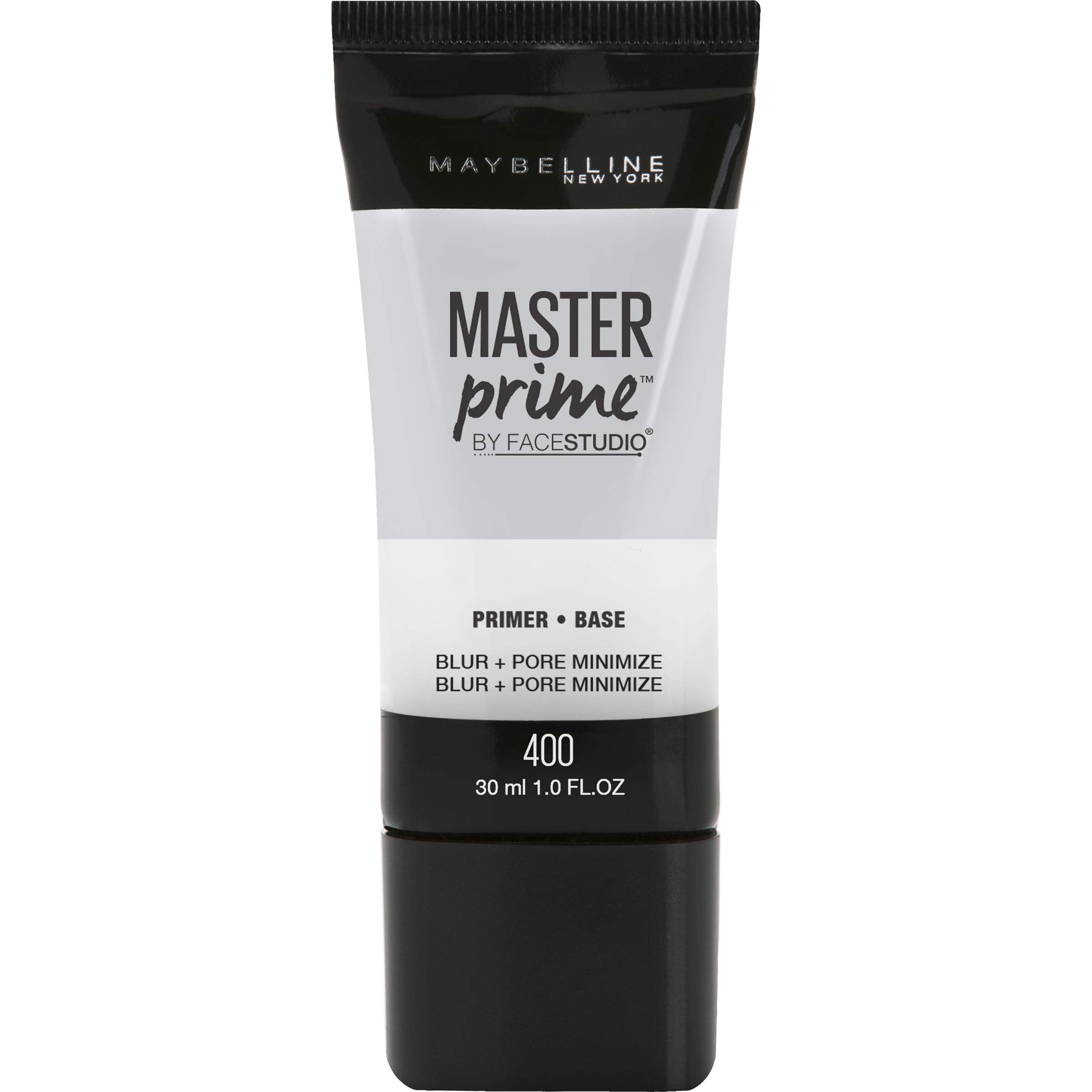 MAYBELLINE front packaging of Master Prime primer showing bottle and label for quick ID and shelf appeal