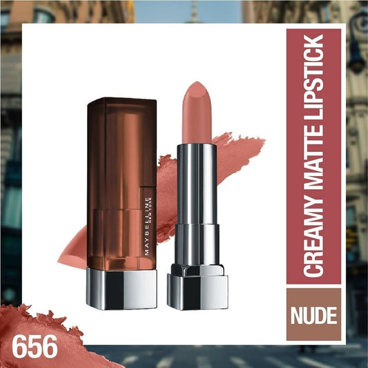 Maybelline lipstick bullet open with creamy matte tip for smooth application