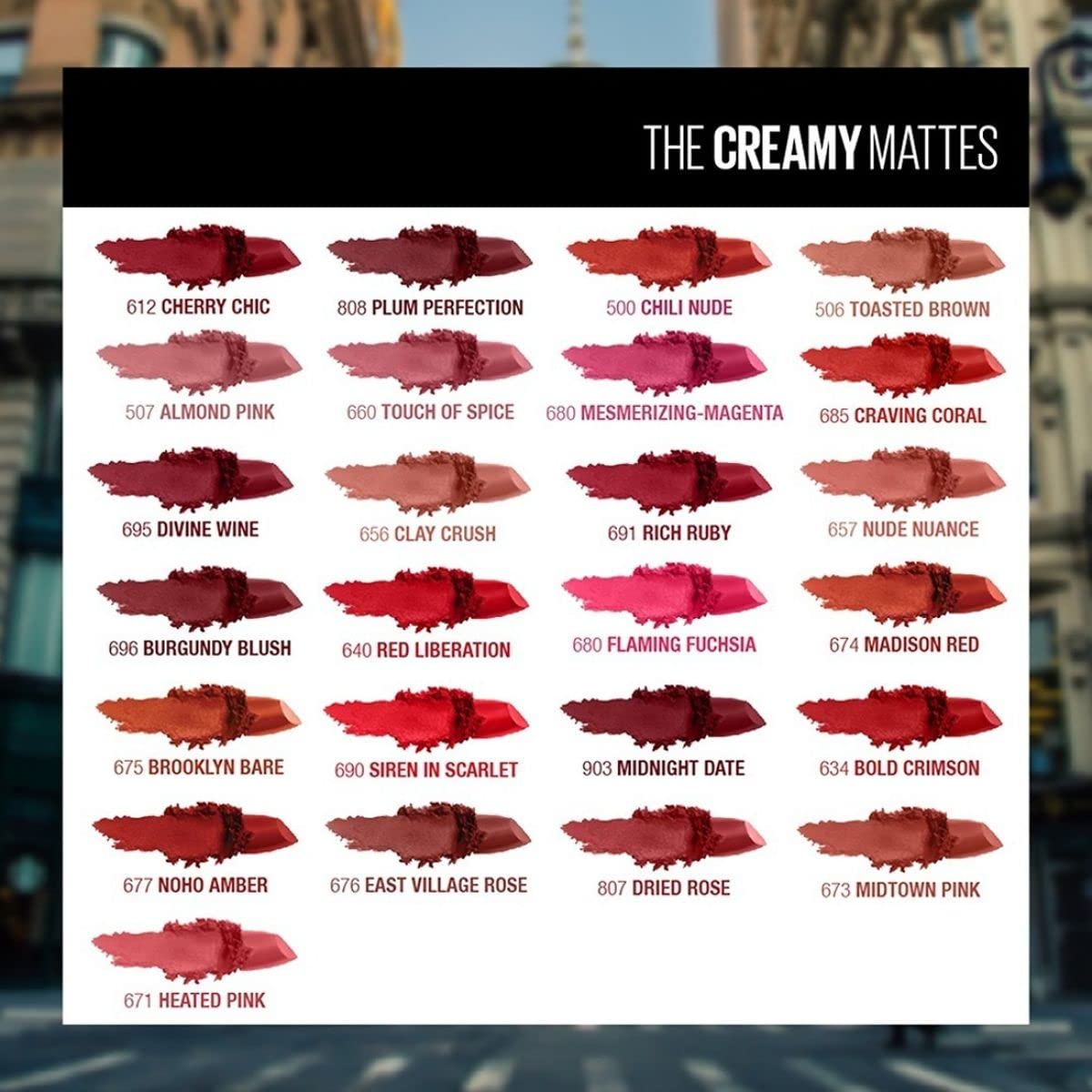 Maybelline lipstick packaging variation illustrating different cap styles