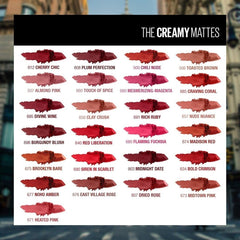 Maybelline lipstick packaging variation illustrating different cap styles