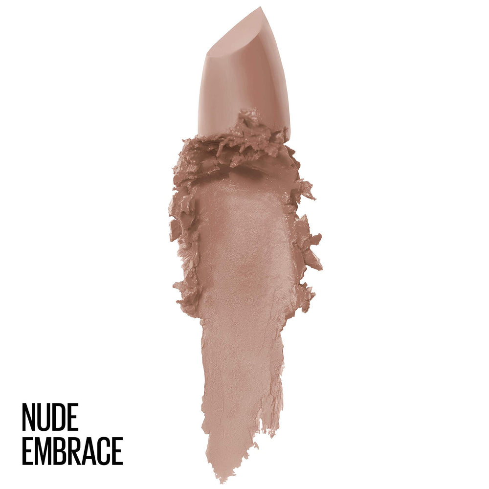 MAYBELLINE close-up of matte texture highlighting creamy glide and smooth finish