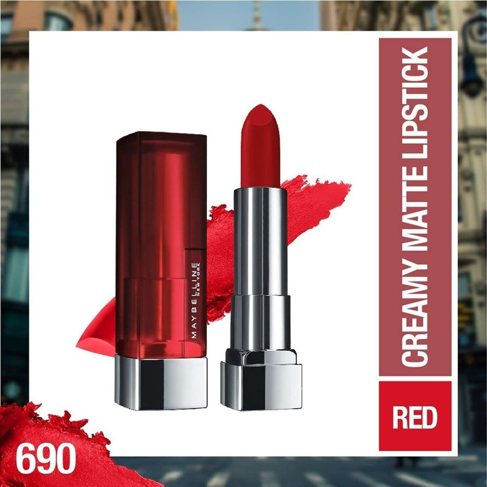 MAYBELLINE close-up of matte texture highlighting creamy finish and comfortable wear