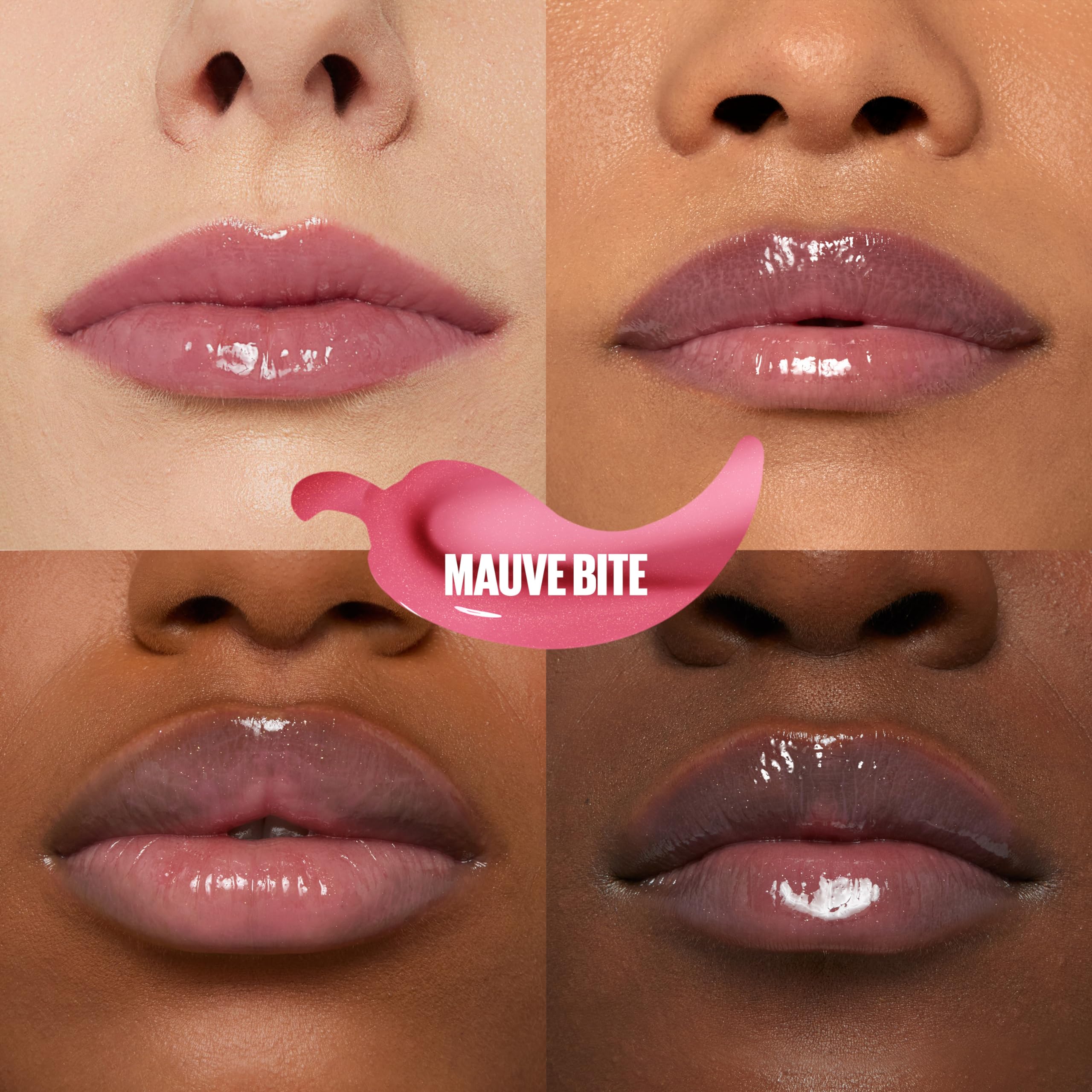 MAYBELLINE XL wand close-up with gloss loaded, demonstrates even application benefit